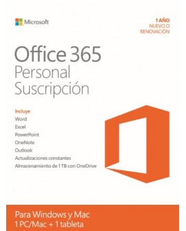 Microsoft Office 365 Personal 1 año Windows /Mac - Envío Gratuito