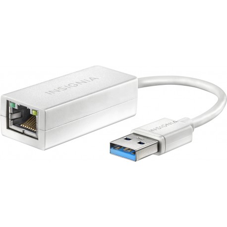 Insignia Adaptador Ethernet USB 3.0 A GIGABIT Blanco - Envío Gratuito