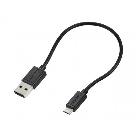 Insignia Cable de carga Sync Micro USB 15cm Negro - Envío Gratuito
